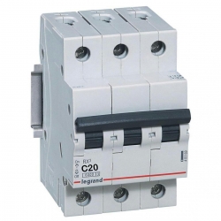 LEGRAND Wyłącznik nadprądowy 3P C 20A 6kA AC RX3 419236