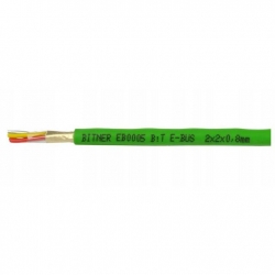 Kabel do transmisji danych BiTLAN 1m BiT E-BUS 2x2x0,8mm PCV EB0005 klasa Eca /bębnowy/