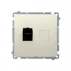 KONTAKT-SIMON Basic Gniazdo komputerowe poj. RJ45 kat.6 ekranowane beżowe