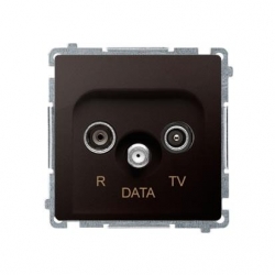 KONTAKT-SIMON Basic Gniazdo R/TV/DATA srebrny BMAD.01/47