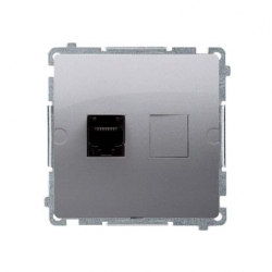 KONTAKT-SIMON Basic Gniazdo komp. poj.  RJ45 kat.5e stal inox BMF51.02/21
