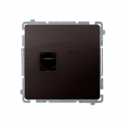 KONTAKT-SIMON Basic Gniazdo komp. poj. RJ45 kat.5e czekoladowe BMF51.02/47