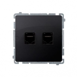 KONTAKT-SIMON Basic Moduł Gniazdo komputerowe 2xRJ45 podw. kat. 5e grafit