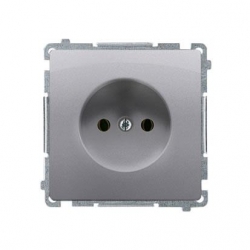 KONTAKT-SIMON Basic Gniazdo pojedyncze b/u 16A IP20 stal inox BMG1.01/21