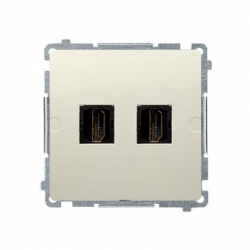KONTAKT-SIMON Basic Gniazdo HDMI podwójne beżowy BMGHDMI2.01/12