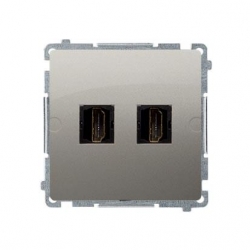 KONTAKT-SIMON Basic Gniazdo HDMI podwójne satyna BMGHDMI2.01/29