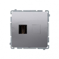 KONTAKT-SIMON Basic Gniazdo HDMI pojedyncze stal inox BMGHDMI.01/21