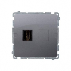KONTAKT-SIMON Basic Gniazdo HDMI pojedyncze srebrny mat BMGHDMI.01/43