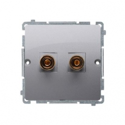 KONTAKT-SIMON Basic Gniazdo głośnikowe do jednej kolumny stal inox BMGL2.02/21