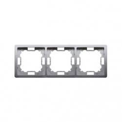 KONTAKT-SIMON Basic Ramka potrójna uniwersalna stal inox BMR3/21