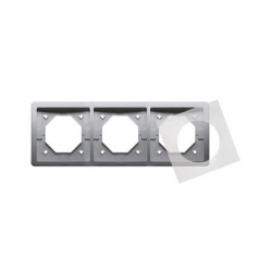 KONTAKT-SIMON Basic Ramka hermetyczna potrójna IP44 stal inox BMR3B/21