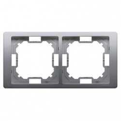 KONTAKT-SIMON Basic NEOS Ramka podwójna stal inox BMRC2/21