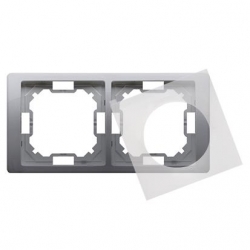 KONTAKT-SIMON Basic NEOS Ramka podwójna IP44 stal inox BMRC2B/21
