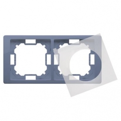 KONTAKT-SIMON Basic NEOS Ramka podwójna IP44 lawendowy BMRC2B/035