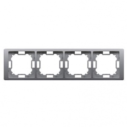 KONTAKT-SIMON Basic NEOS Ramka poczwórna stal inox BMRC4/21