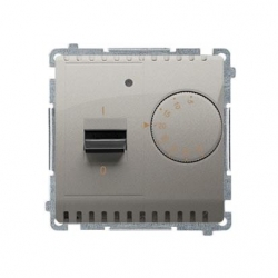 KONTAKT-SIMON Basic Regulator temperatur z czujnikiem wew. satyna BMRT10W.02/29