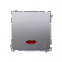 KONTAKT-SIMON Basic Przycisk światło z podświetleniem inox BMS1L24V.01/21