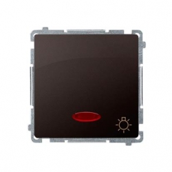 KONTAKT-SIMON Basic Przycisk światło z podświetleniem czekolado BMS1L.01/47