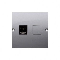 KONTAKT-SIMON Basic Gniazdo pojedyncze telefoniczne RJ11 stal inox BMTF1.02/21