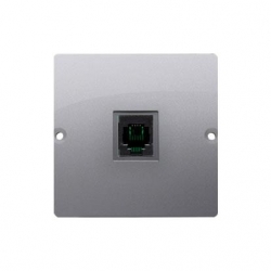 KONTAKT-SIMON Basic Gniazdo pojedyncze telefoniczne RJ11 stal inox BMTU.01/21