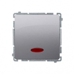 KONTAKT-SIMON Basic Łącznik 1-biegunowy z podśw. stal inox BMW1L.01/21