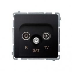 KONTAKT-SIMON Basic Gniazdo R/TV/SAT przelotowe grafit BMZAR-SAT10/P.01/28