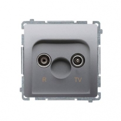 KONTAKT-SIMON Basic Gniazdo antenowe R/TV końcowe stal inox BMZAR1/1.01/21