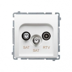 KONTAKT-SIMON Basic Gniazdo SAT/SAT/RTV końcowe białe BMZAR+SAT3.1-P2.01/11