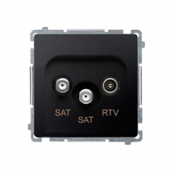KONTAKT-SIMON Basic Gniazdo SAT/SAT/RTV końcowe grafit BMZARSAT3.1-P2.01/28