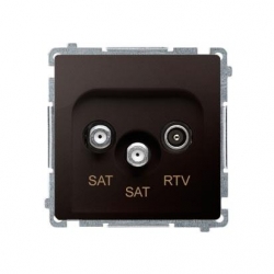 KONTAKT-SIMON Basic Gniazdo SAT/SAT/RTV końcowe czekolad. BMZARSAT3.1-P2.01/47
