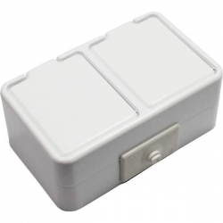 SCHNEIDER ELECTRIC Cedar Gniazdo hermetyczne podwójne z/u 16A IP44 białe NT230H01