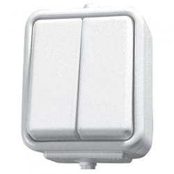 SCHNEIDER ELECTRIC Cedar Łącznik świecznikowy hermetyczny IP44 10A 250V biały natynkowy WNT500C01