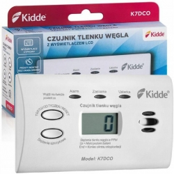Kidde Czujnik tlenku węgla czadu K7DCO z wyświetlaczem bateryjny