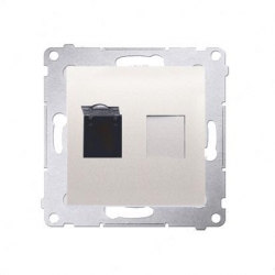 KONTAKT-SIMON Simon54 Gniazdo poj. komputerowe RJ45 kat.6 krem D61.01/41