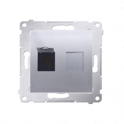 KONTAKT-SIMON Simon54 Gniazdo poj. komputerowe RJ45 kat.6 srebrny D61.01/43