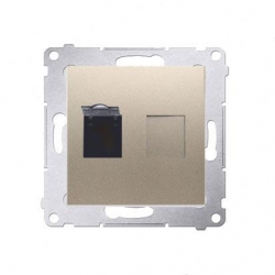 KONTAKT-SIMON Simon54 Gniazdo poj. komp. RJ45 kat.6 złoty D61.01/44