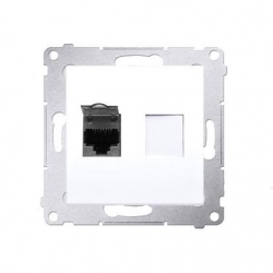 KONTAKT-SIMON Simon54 Gniazdo poj. komp. RJ45 kat.6 białe D61E.01/11