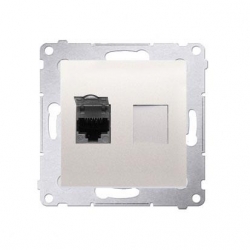 KONTAKT-SIMON Simon54 Gniazdo poj. komp. RJ45 kat.6 kremowe D61E.01/41