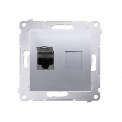 KONTAKT-SIMON Simon54 Gniazdo poj. komp. RJ45 kat.6 srebrny D61E.01/43