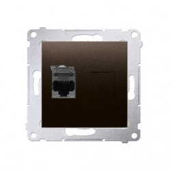 KONTAKT-SIMON Simon54 Gniazdo poj. komp. RJ45 kat.6 brąz mat D61E.01/46