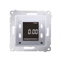 KONTAKT-SIMON Simon54 Programator czasow z wyświetlaczem srebrny mat D75820.01/43