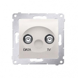 KONTAKT-SIMON Simon54 Gniazdo antenowe DATA/TV kremowy DAD1.01/41