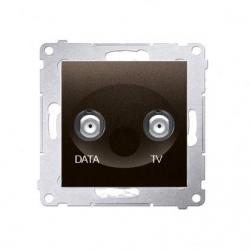 KONTAKT-SIMON Simon54 Gniazdo antenowe TV/DATA brąz mat DAD1.01/46
