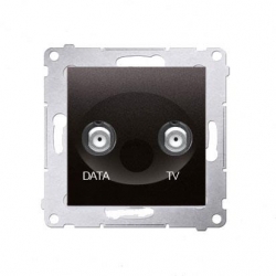 KONTAKT-SIMON Simon54 Gniazdo antenowe DATA/TV antracyt DAD1.01/48