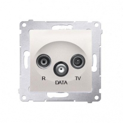 KONTAKT-SIMON Simon54 Gniazdo antenowe R/TV/DATA kremowe DAD.01/41