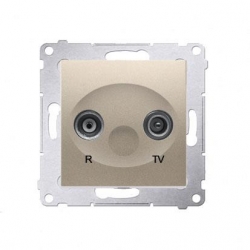 KONTAKT-SIMON Simon54 Gniazdo antenowe RD/TV końcowe sep. złoty mat DAK.01/44
