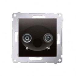 KONTAKT-SIMON Simon54 Gniazdo antenowe RD/TV przelotowe antracyt DAP10.01/48
