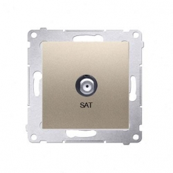 KONTAKT-SIMON Simon54 Gniazdo antenowe pojedyncze SAT złoty mat DASF1.01/44