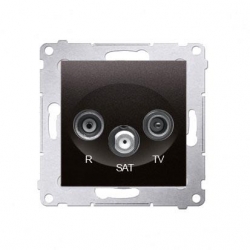 KONTAKT-SIMON Simon54 Gniazdo antenowe R/TV/SAT końcowe antracyt DASK.01/48