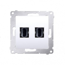 KONTAKT-SIMON Simon54 Gniazdo podwójne HDMI białe DGHDMI2.01/11